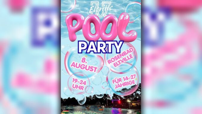 Sommerabend im Rosenbad: Poolparty für 14- bis 27-Jährige in Eltville Sommerabend im Rosenbad: Poolparty für 14- bis 27-Jährige in Eltville